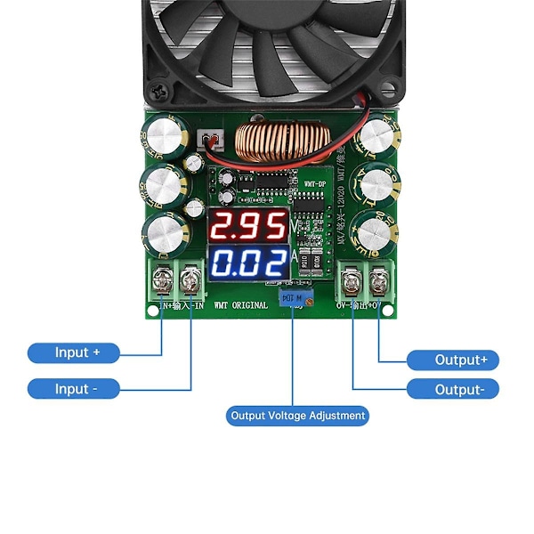 600W 30A DC-DC Buck-moduuli CV CC säädettävä Buck-muunnin 120V 100V 96V 84V Näyttö Aurinko LED-ajuri