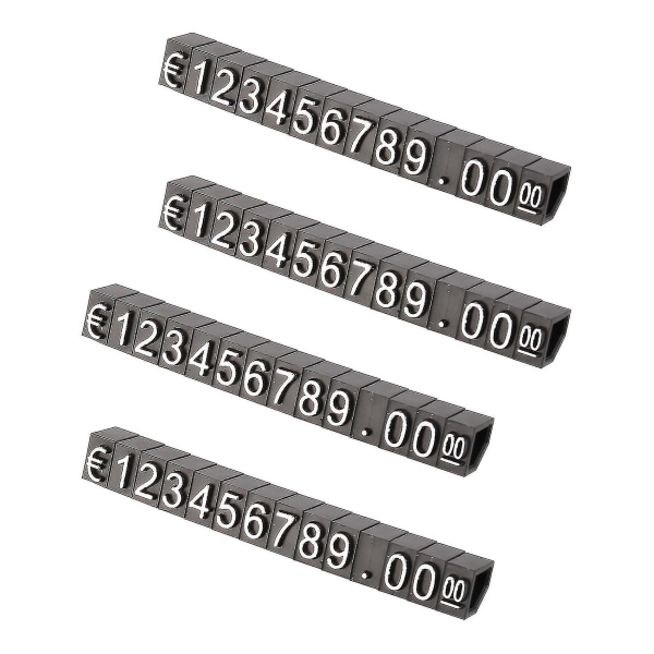 30 set plast kuber prisdisplayetiketter justerbar nummer stativ ram etikett butik
