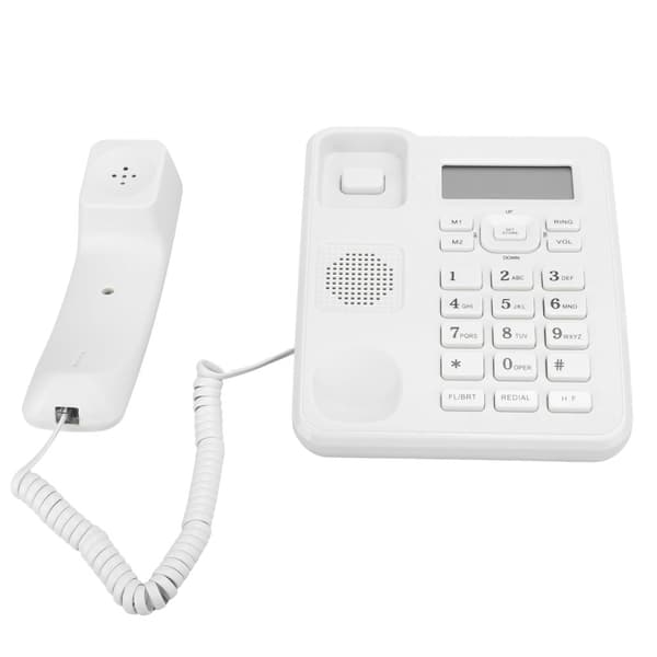 Hvit Husholdnings Hotell Fastline Telefon - KXT6001CID