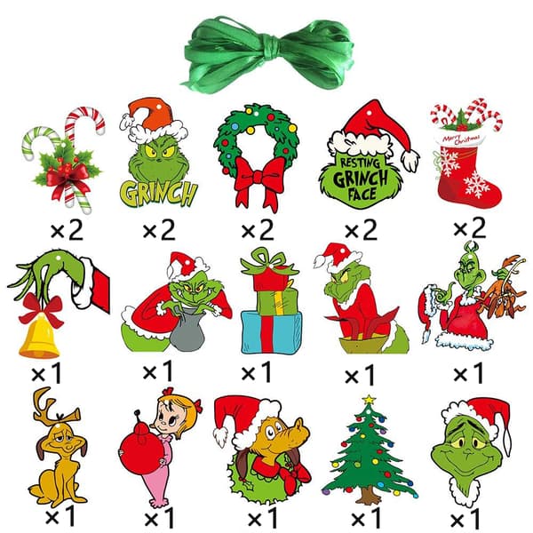 20 Grinch-tema juletrepynt