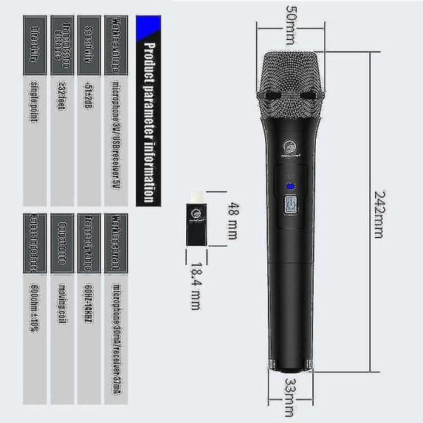 Ps5 trådlös mikrofon, spelkonsolmikrofon, med switch kompatibel med Nintedno Switch Ps5 PS4/wii U Game trådlös mikrofon (vit)