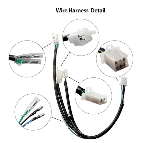 4-polet CDI-boks Tændspol Ledningsnet Kit til Quad ATV Dirt Pit Bike Go Kart 50cc - 300cc