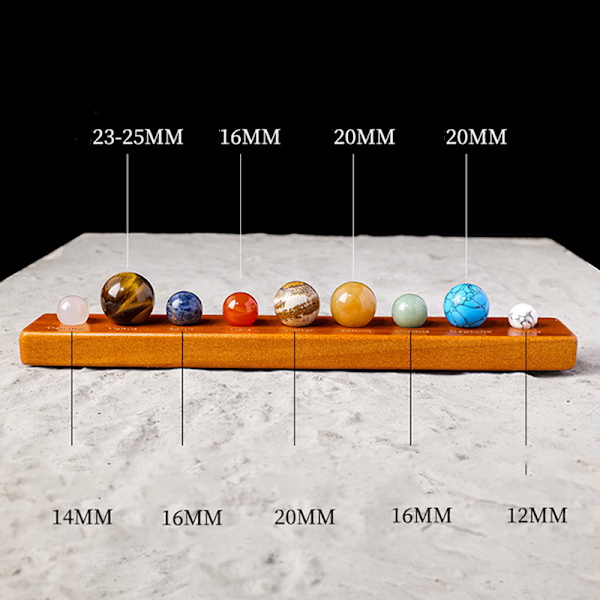 Crystal Ball Set with Solar System - Educational Model with Nine Planets