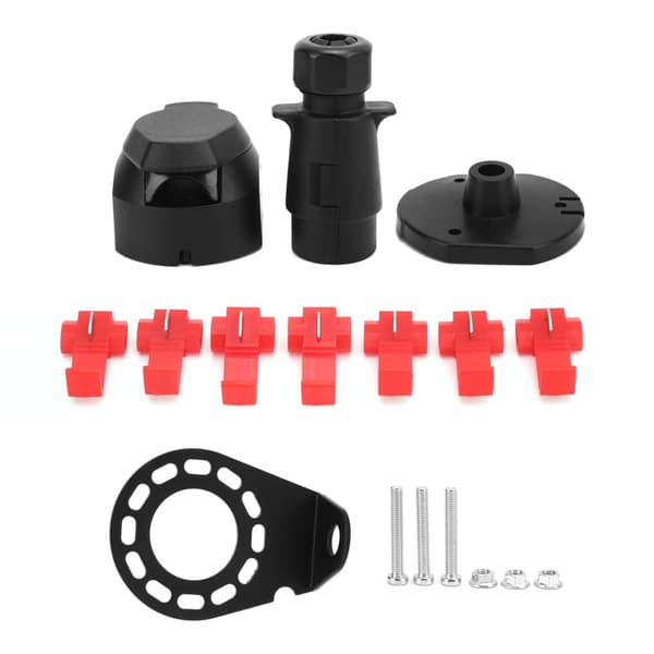 Universal 7-pin Trailer Connector - Corrosion-resistant Iron, Durable [92x50 mm]