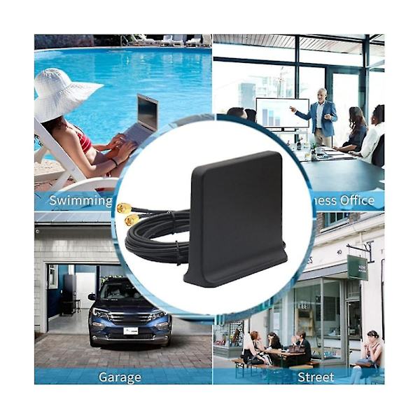 Signal Boost 5g 4g Lte 3g Gsm Mimo Antenn Hög Förstärkning 12dbi 600-6000mhz Extern Omni Wifi Antenn(bl