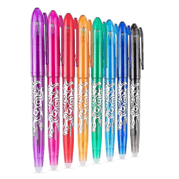 8pcs Erasable Pens Erasable Gel Pens 0.5mm Tip Rub Out Pens