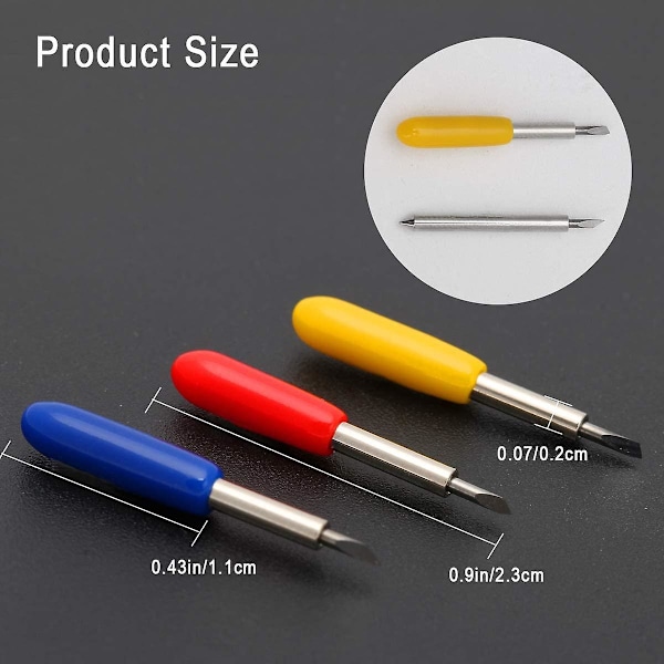 20 stk. tredjeparts tilbehørsblader for Cricut, Explore Air 2, Expression, 10 stk. 45, 5 stk. 30, 5 stk. 60 (20-pakning)