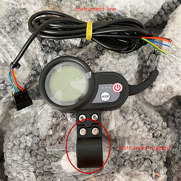 El-Scooter LCD-Skärm med Gasreglage för 10-tums El-Scootrar Display, 36V