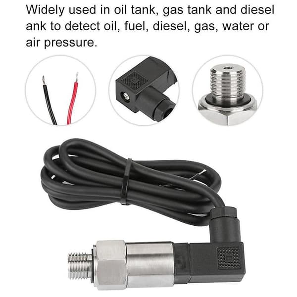 Trykktransmitter Trykksensor 0-10Bar 9-32VDC G1/4 4-20MA 0.5%