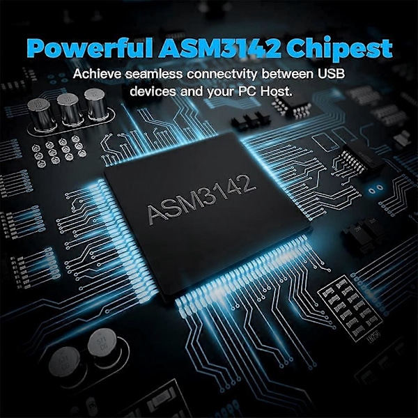 PCIe til USB 3.2 Gen 2 Adapterkort PCI Udvidelseskort PCI-E Add-on Kort Riser til PC Windows 10/8/