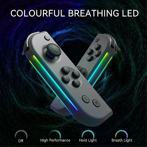 Ny Spillkontroll for JOYCON Joystick En-knappsvekke Bluetooth NS Somatosensorisk Vibrasjon Belysning