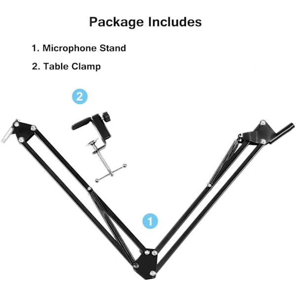Adjustable Microphone Arm Black