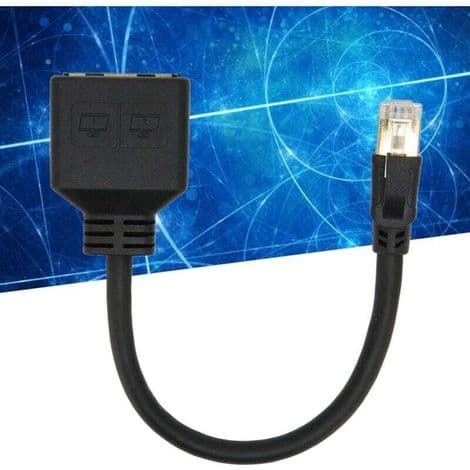 RJ45 Splitter Adapter, 1 til 2 Port Ethernet Adapter Splitter, CAT8 Netværkskabel Splitter Adapter