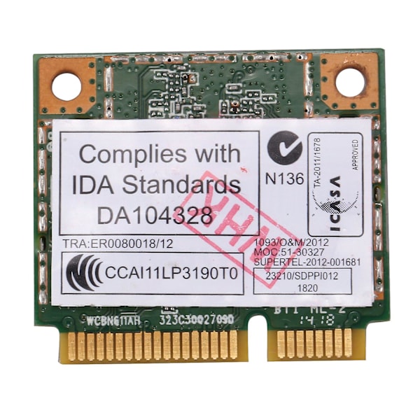 AR5B22 2,4/5 GHz kaksoisbändi Wi-Fi-kortti 802.11ac Bluetooth 4.0 langaton WLAN-kortti Y400 Y500 Y410P S215 U330 U430