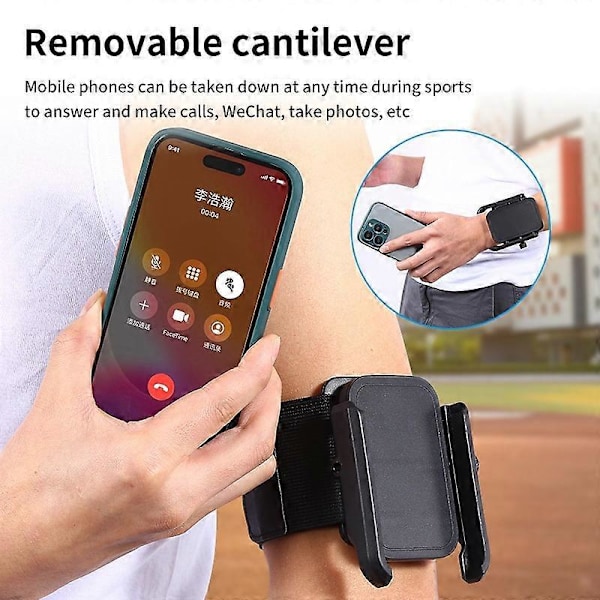 Typ A XW-W01 4.0-7.0 tum Löpararmband Telefonhållare för iPhone 16/16 Plus/16 Pro/16 Pro Max
