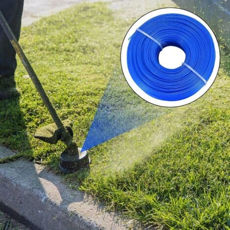 Rund nylontråd for gresstrimmer – Pakke med 2 spoler à 100m – Diameter 1,6 mm – Optimal kutteytelse