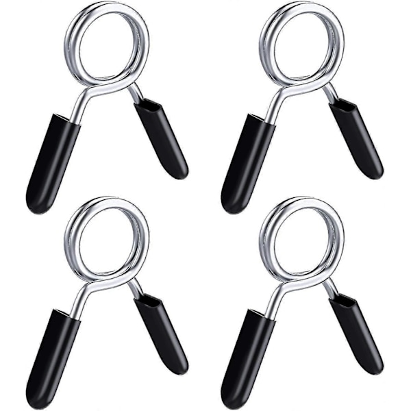 28MM Painonlukko Urheilukaulus Clip Painonpalkin Solki (Musta) 4 Kpl