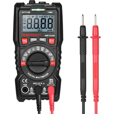 Digitalt multimeter Auto Range True RMS 4000 tellinger Berøringsfritt multimeter Voltmeter Amperemeter Ohmmeter AC/DC spenningsmåling Strøm Motstand