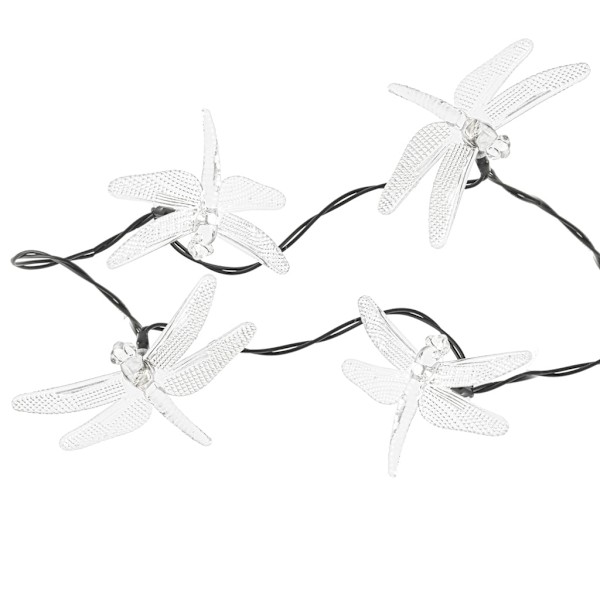 Solar-powered light string dragonflies 30 LED warm white 6.5 m IP65