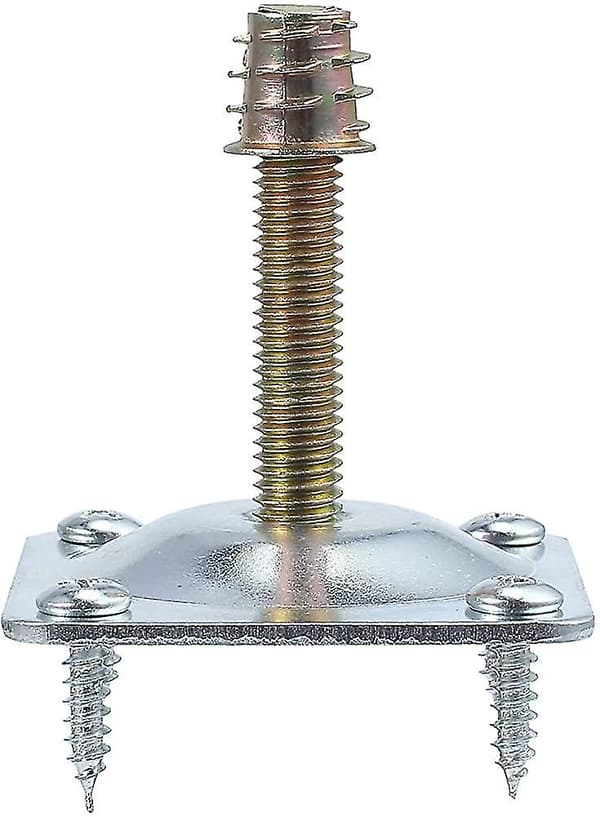 Sæt med 4 fastgørelsesplader til møbelben i hardware til fastgørelse 49 x 49 x 2 mm