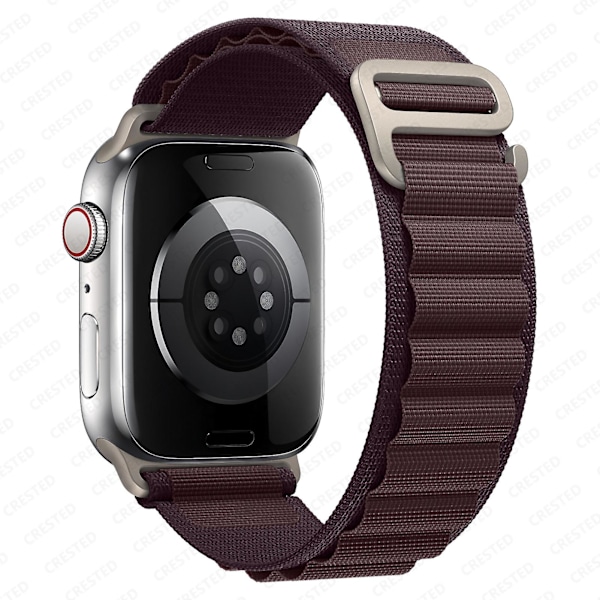 Alpine Loop-armbånd til Apple Watch Rem 49 mm 44 mm 40 mm 45 mm 41 mm 42 mm 38 mm 38 40 44 45 mm Armbånd Iwatch Ultra Serie 7 6 3 Se 8 Vinrød