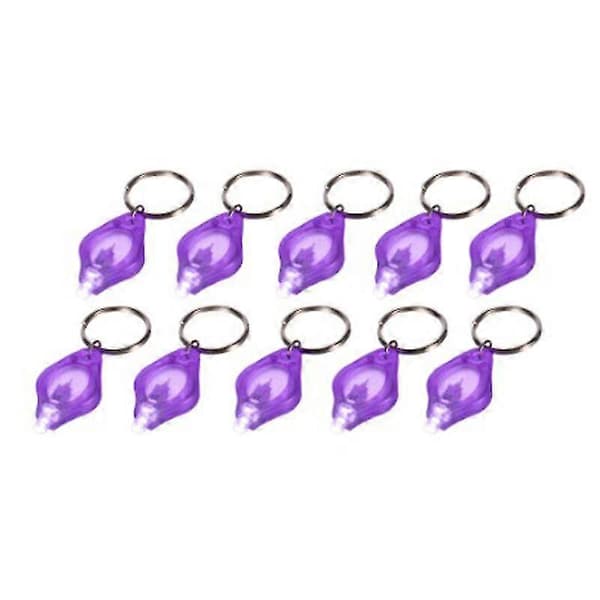 10 stk. Mini Lommelykt LED Nøkkelring