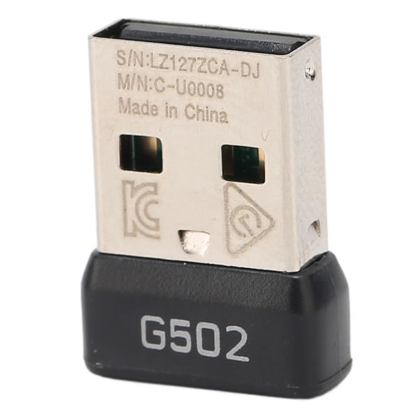 G502 LIGHTSPEED Mus USB-mottaker, 2.4 GHz Trådløs Adapter for Stabilt Signal, Liten Bærbar Slitesterk ABS Metall Musadapter