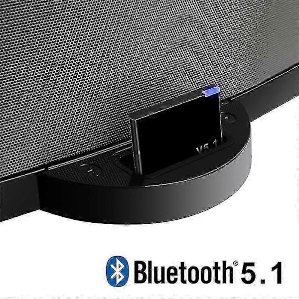 Uppgraderad Version I-wave 30 Pin Bluetooth 5.1 Ljudmottagare A2dp Musik Mini Trådlös Adapter - JA