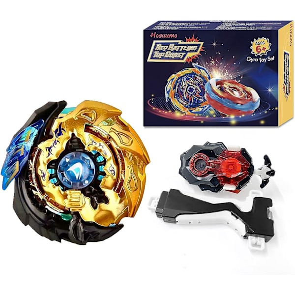 Bey Arena Blade Burst Turbo Set, 4d Metal Fusion Fight Spinning Top, Med Battling Top Launcher, Presentset för barn, B-85