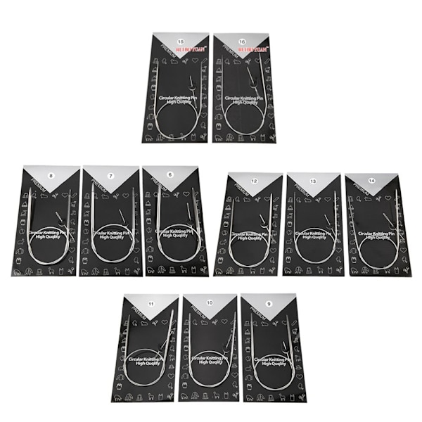 Circular Knitting Set - 11 pcs, sizes 43/65/80 cm