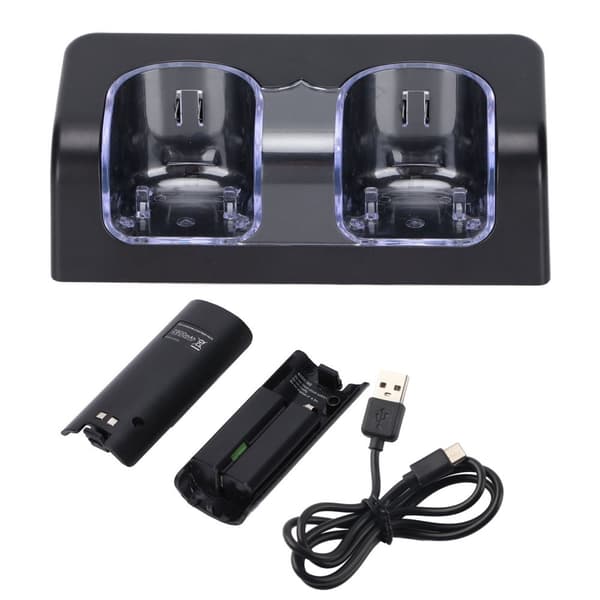 Portable Dual Charging Station for Wii Game Remote Control Battery