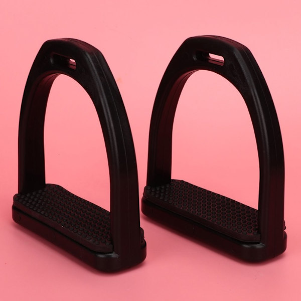 High-Performance Plastic Stirrups with Non-Slip Rubber Pad - 2-Pack (Large)