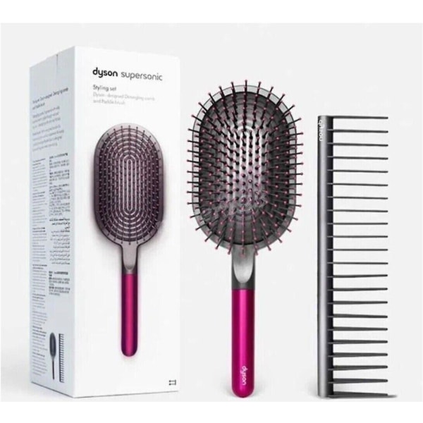 Dyson Supersonic Comb And Paddle Brush Styling Set Fuchsia/Nickel 4 Colour