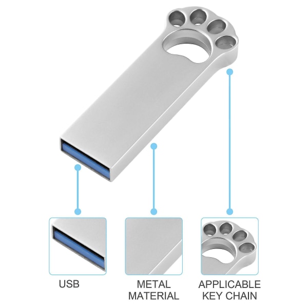 Denew USB-minne 32 GB Metallisk USB 32 Giga Mini USB-nøkkel 32 GB Vanntett USB