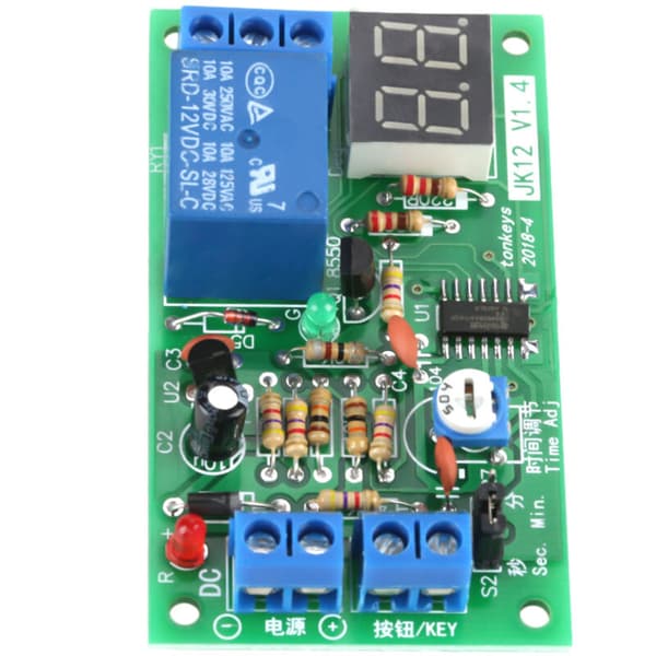 Forsinkelsesafbrydermodul, DC12V 12V timer-nedtælling til motorer og hjemmet