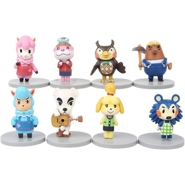 8 kpl Kakkutopperia Animal Crossing -lasten syntymäpäiväkakun koristeluun