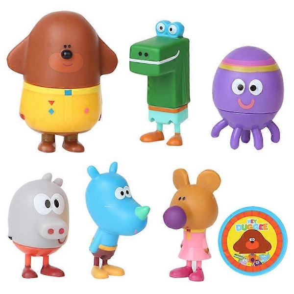Hey Duggee Serie Anime Actionfigur PVC Skrivebordsbil Ornament Fødselsdagsgave til Børn Fans