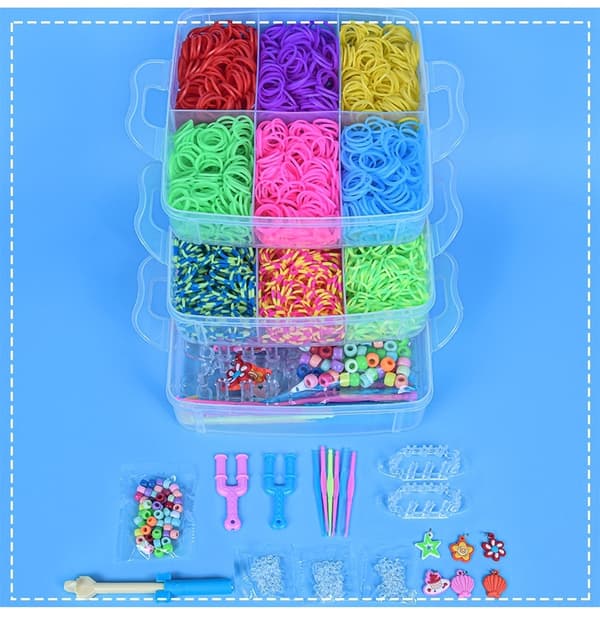 Mega Loom Bands -setti - 4500 kpl tarvikkeineen