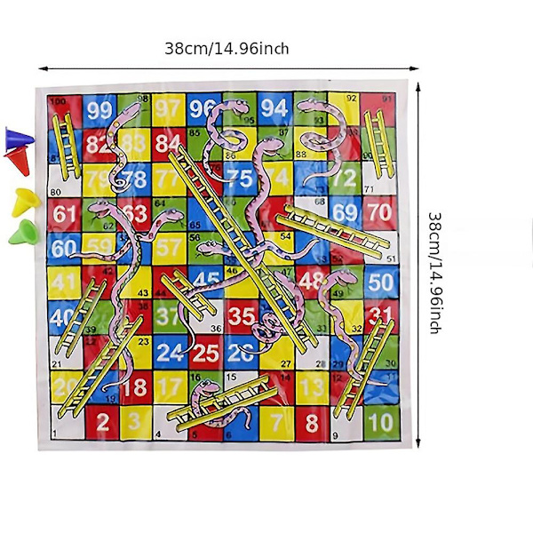 Snakes And Ladders Fällbart Brädspel Set, Familjespel Leksaker För Barn