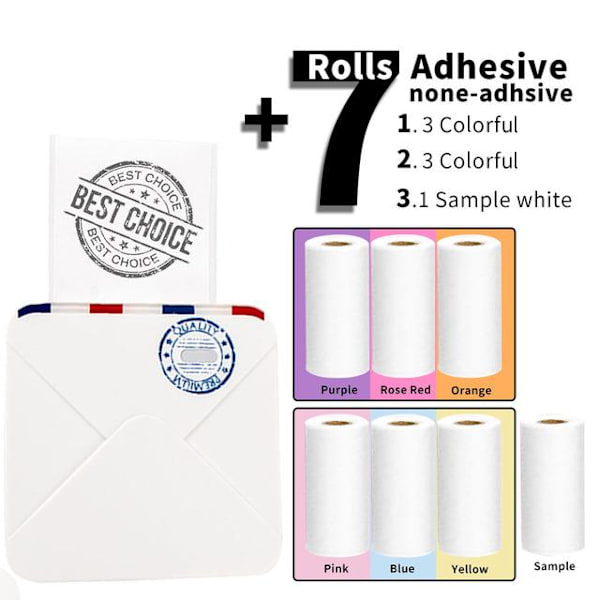 Phomemo M02S Thermal Photo Printer 300dpi With 7 Rolls
