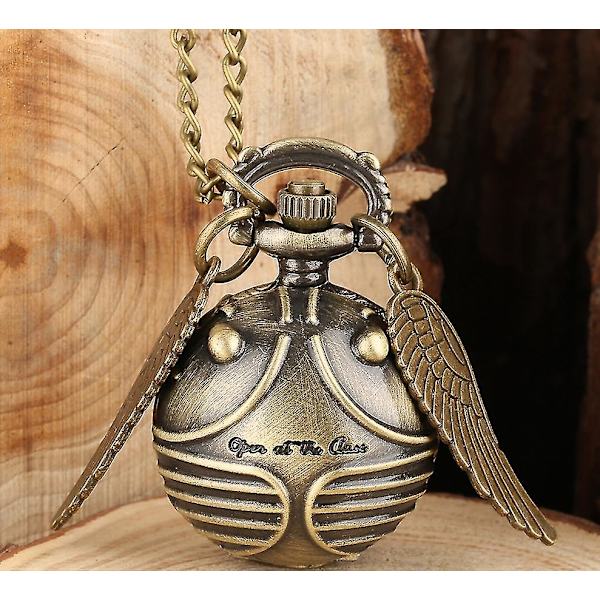 Gyllene Vingar Snitch Action Leksaker Klocka Kvarts Klocka Halsband Quidditch Bollar Snitch Leksak Fly Tjuv Klockor