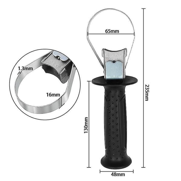 Plastisk Sidehåndtak Drill Håndtak Justerbar Drill Erstatning Side Front