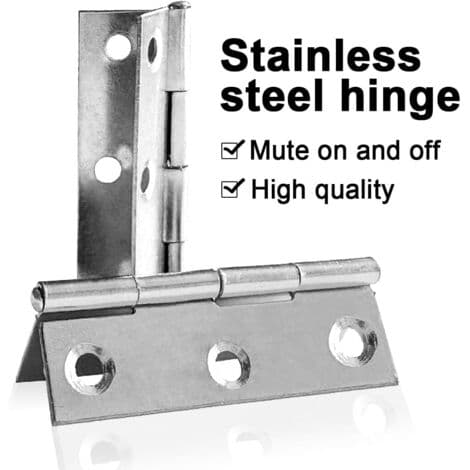 10 stk. rustfrit stål møbler til hjemmet hardware Dørhængsel Lang 55 mm x 34 mm