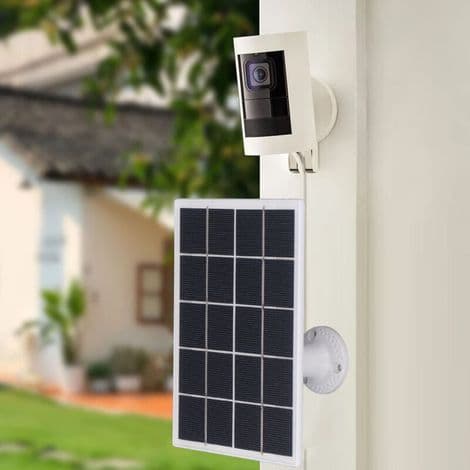 3W 5V solcellepanel, profesjonelt effektivt monokrystallinsk silisium solcellepanel lader for utendørs sikkerhetskamera, hvit