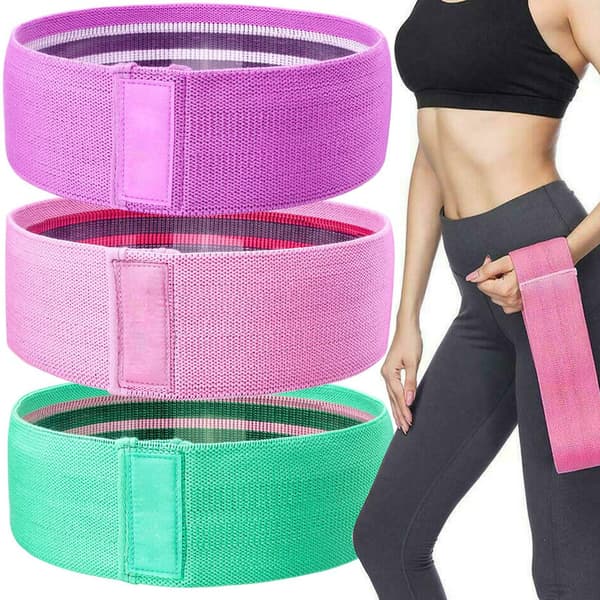 Resistance Bands | 3-Pack Elastic Exercise Bands for Training