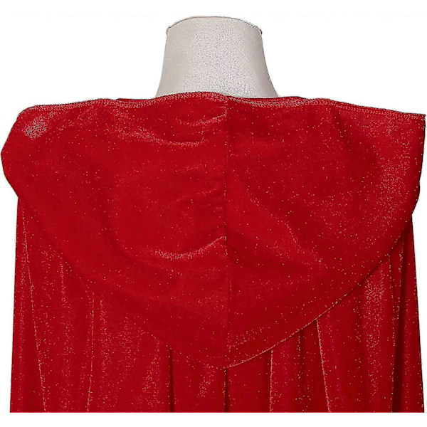 Lang hætteklædt fløjls kappe Halloween Jul Fancy Cape Kostumer 150 cm