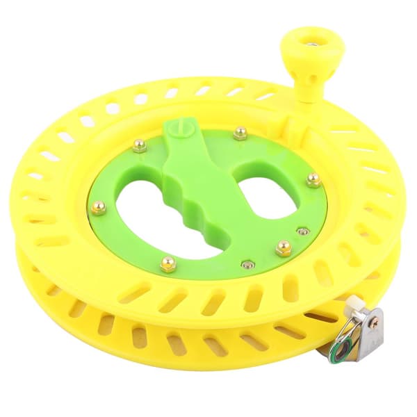 Durable Plastic Spool for Fishing Line/Kite String - 22 cm (Yellow)