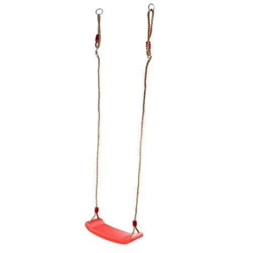 Children's swing bench seat red 50 kg max, adjustable ropes 105-175 cm