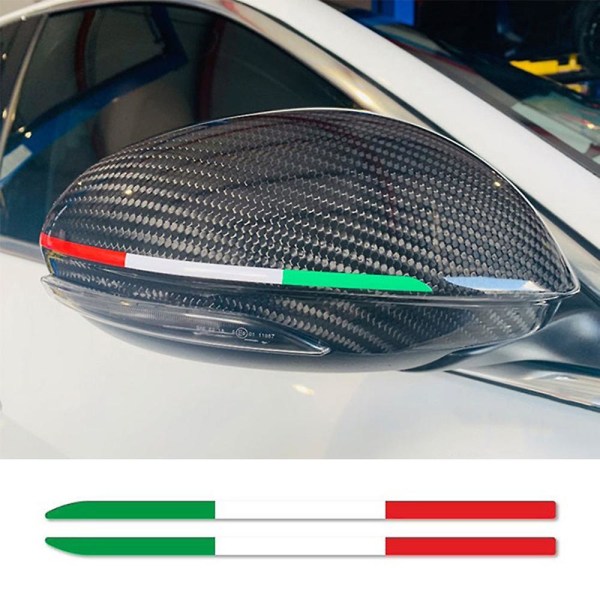 2pcs Car Rearview Mirror Italy Style Sticker Auto Accessories For Alfa Romeo Giulia 147 156 159 Mito Stelvio Sportiva Giulietta