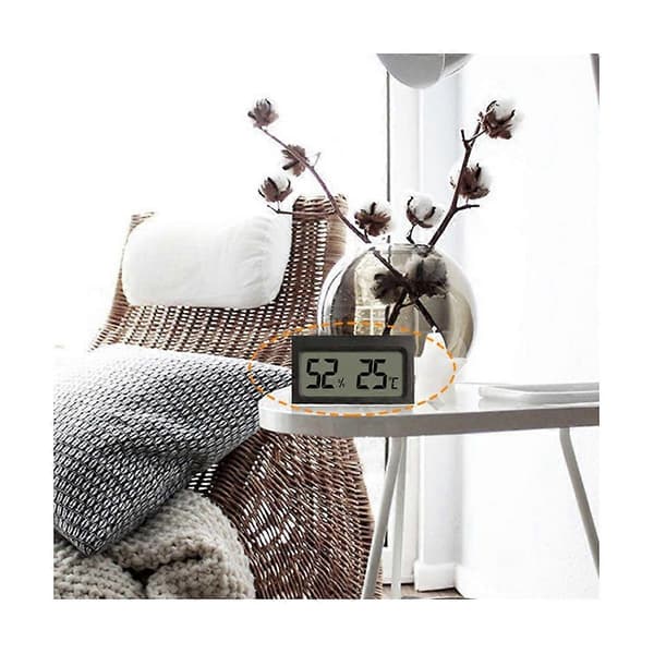 4 STK Køretøj Reptil Termometer S-WS05 Mini Elektronisk -Hygrometer til Akvarium / Sort